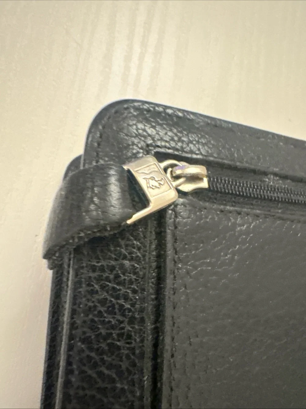Vintage 90,s Franklin Quest Black Leather Zip Organizer planner